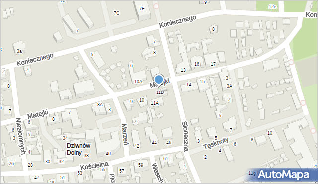 Dziwnów, Matejki Jana, 11c, mapa Dziwnów