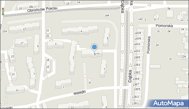 Elbląg, Matejki Jana, 6, mapa Elbląga