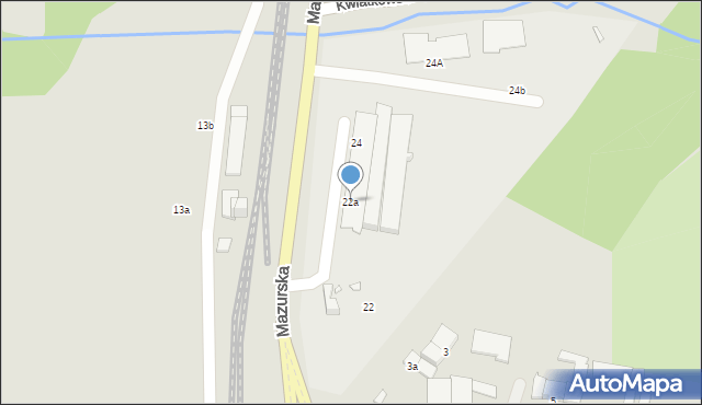 Elbląg, Mazurska, 22a, mapa Elbląga