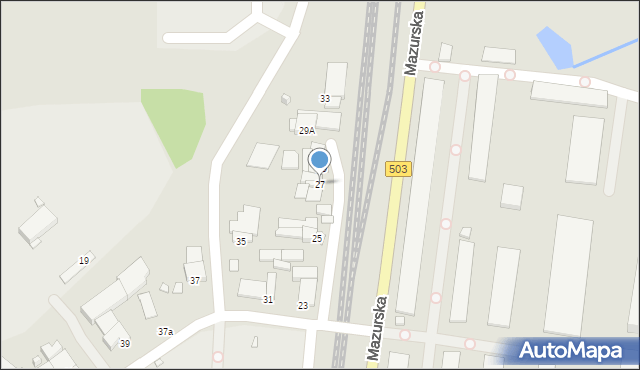 Elbląg, Mazurska, 27, mapa Elbląga