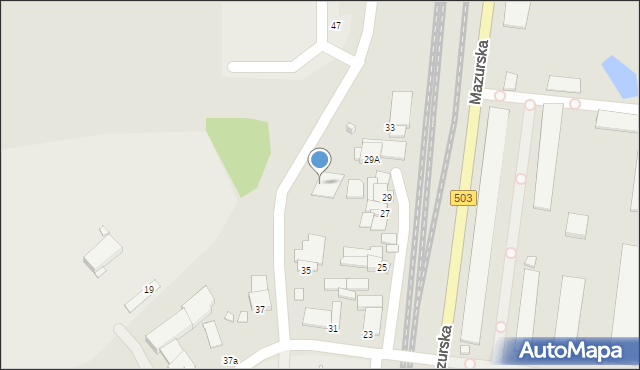 Elbląg, Mazurska, 29b, mapa Elbląga