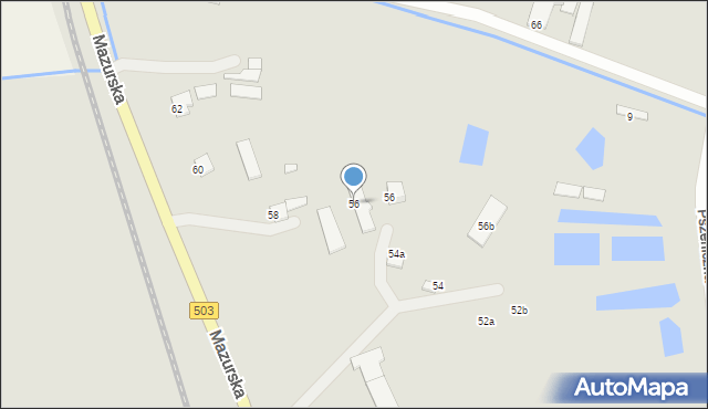 Elbląg, Mazurska, 56, mapa Elbląga
