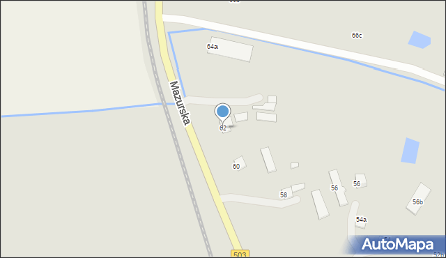 Elbląg, Mazurska, 62, mapa Elbląga