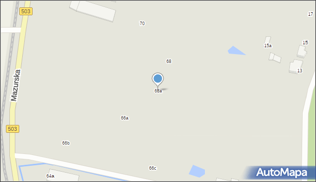 Elbląg, Mazurska, 68a, mapa Elbląga