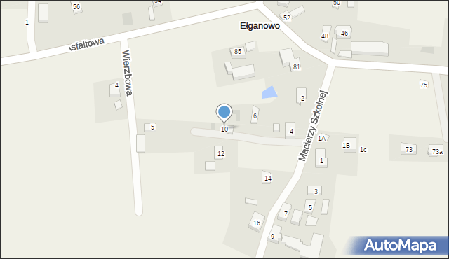 Ełganowo, Macierzy Szkolnej, 10, mapa Ełganowo