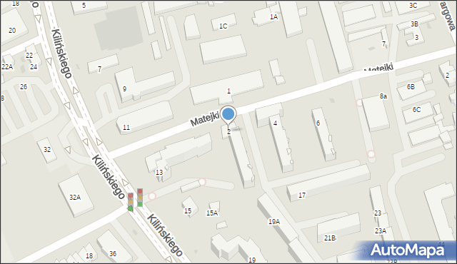 Ełk, Matejki Jana, 2, mapa Ełku