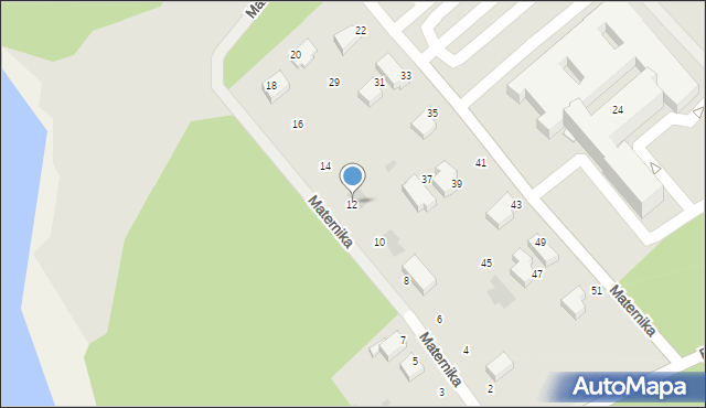 Ełk, Maternika Witolda, 12, mapa Ełku