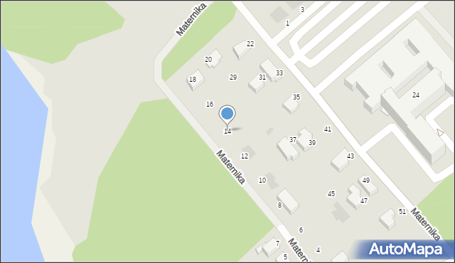 Ełk, Maternika Witolda, 14, mapa Ełku