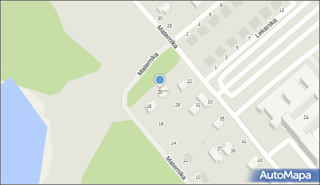 Ełk, Maternika Witolda, 20, mapa Ełku