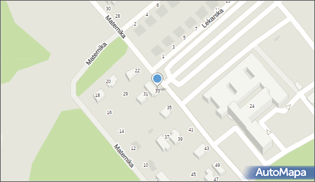 Ełk, Maternika Witolda, 33, mapa Ełku