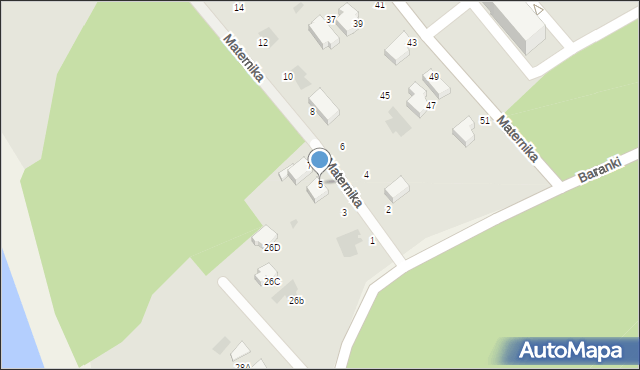 Ełk, Maternika Witolda, 5, mapa Ełku