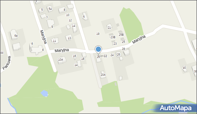 Gaj, Maryjna, 20, mapa Gaj