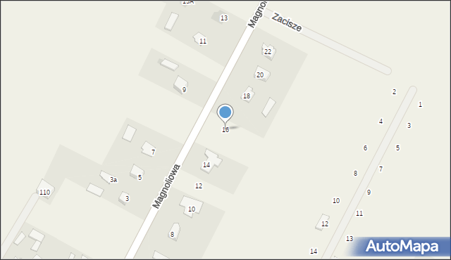 Garbów, Magnoliowa, 16, mapa Garbów
