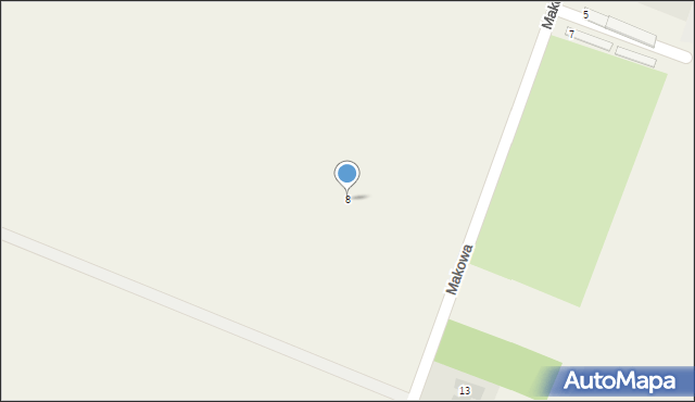 Garbów, Makowa, 8, mapa Garbów