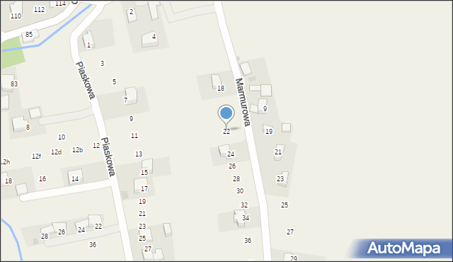 Garlica Murowana, Marmurowa, 22, mapa Garlica Murowana