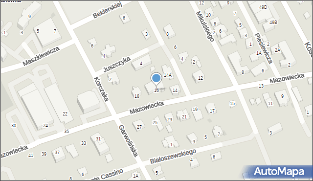 Garwolin, Mazowiecka, 16, mapa Garwolin
