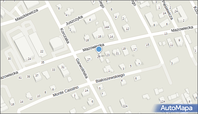 Garwolin, Mazowiecka, 25, mapa Garwolin