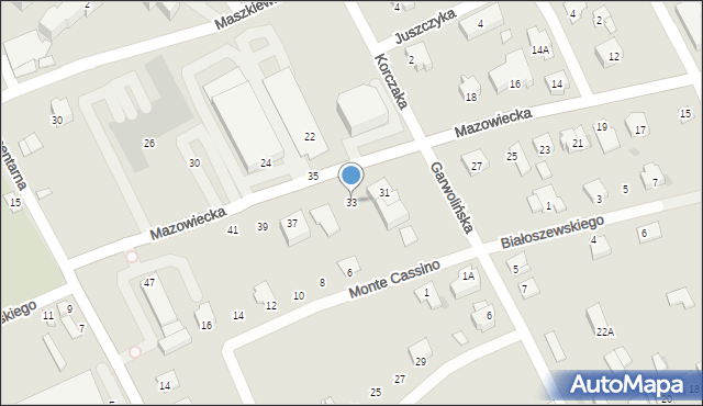 Garwolin, Mazowiecka, 33, mapa Garwolin