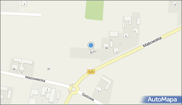 Gąsewo Poduchowne, Makowska, 1a, mapa Gąsewo Poduchowne