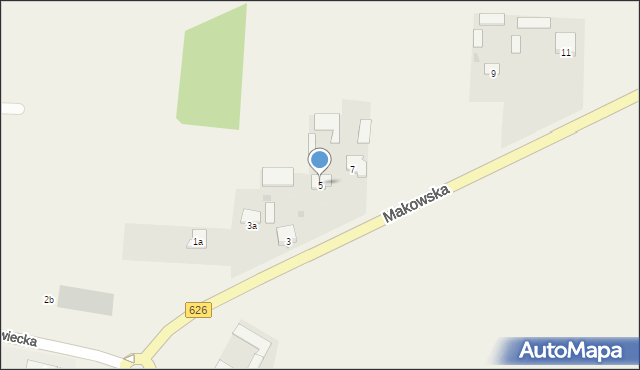 Gąsewo Poduchowne, Makowska, 5, mapa Gąsewo Poduchowne