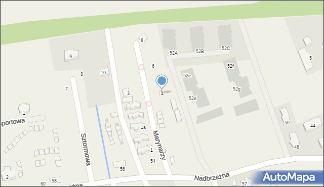 Gąski, Marynarzy, 4, mapa Gąski