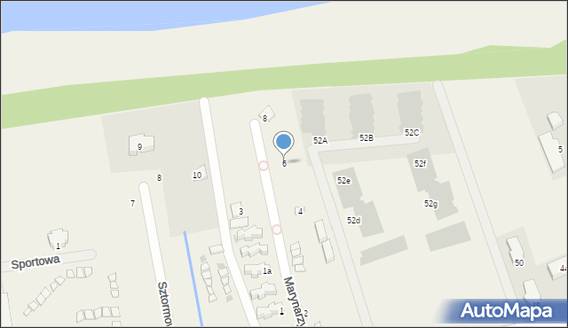 Gąski, Marynarzy, 6, mapa Gąski