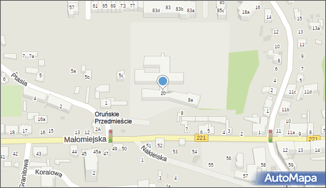 Gdańsk, Małomiejska, 10, mapa Gdańska