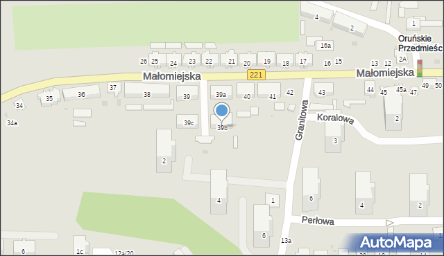 Gdańsk, Małomiejska, 39b, mapa Gdańska