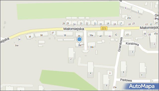 Gdańsk, Małomiejska, 39c, mapa Gdańska