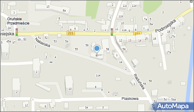 Gdańsk, Małomiejska, 57, mapa Gdańska