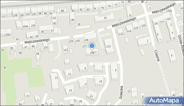 Gdańsk, Malczewskiego Jacka, 109, mapa Gdańska