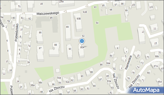 Gdańsk, Malczewskiego Jacka, 90A, mapa Gdańska