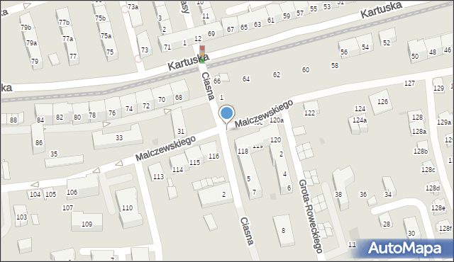 Gdańsk, Malczewskiego Jacka, 119b, mapa Gdańska