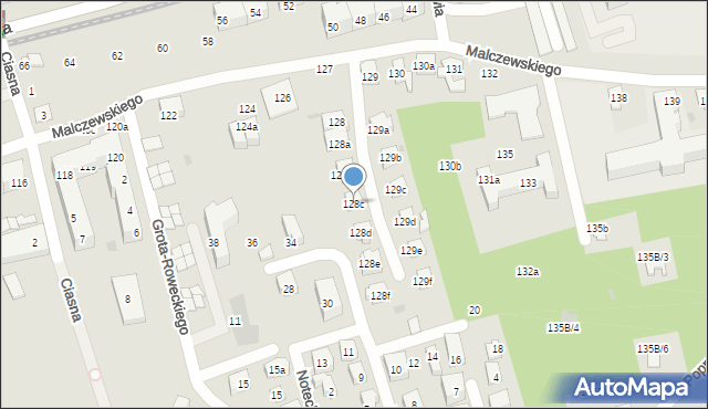Gdańsk, Malczewskiego Jacka, 128c, mapa Gdańska