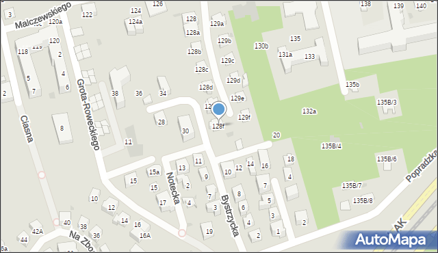 Gdańsk, Malczewskiego Jacka, 128f, mapa Gdańska