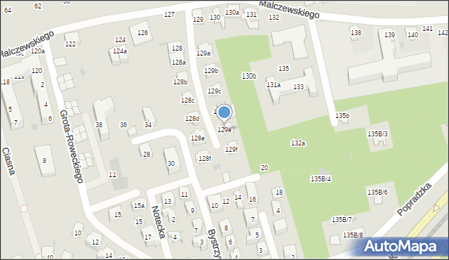 Gdańsk, Malczewskiego Jacka, 129e, mapa Gdańska