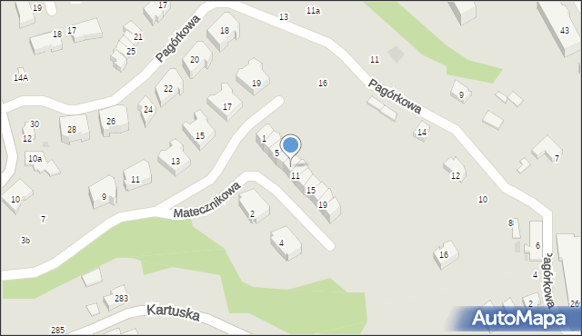 Gdańsk, Matecznikowa, 9, mapa Gdańska