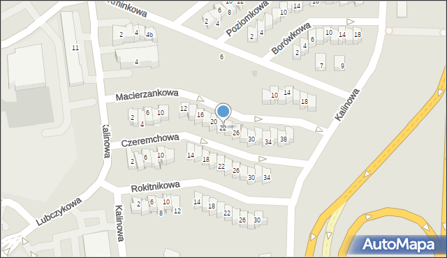 Gdańsk, Macierzankowa, 22, mapa Gdańska