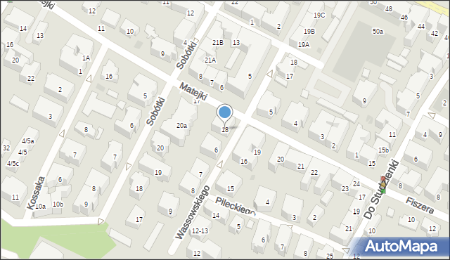 Gdańsk, Matejki Jana, 18, mapa Gdańska