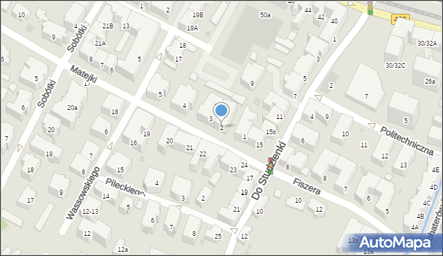 Gdańsk, Matejki Jana, 2, mapa Gdańska