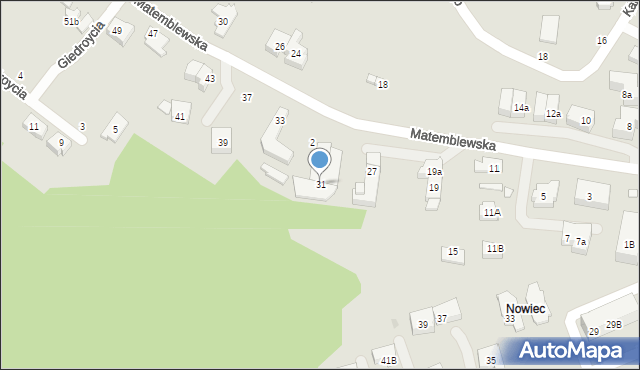 Gdańsk, Matemblewska, 31, mapa Gdańska