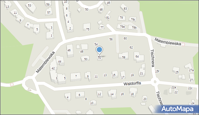 Gdańsk, Matemblewska, 52, mapa Gdańska