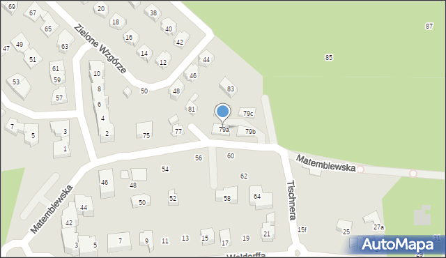 Gdańsk, Matemblewska, 79a, mapa Gdańska