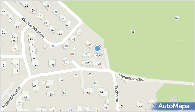 Gdańsk, Matemblewska, 79c, mapa Gdańska