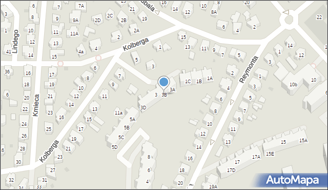 Gdańsk, Makuszyńskiego Kornela, 3B, mapa Gdańska