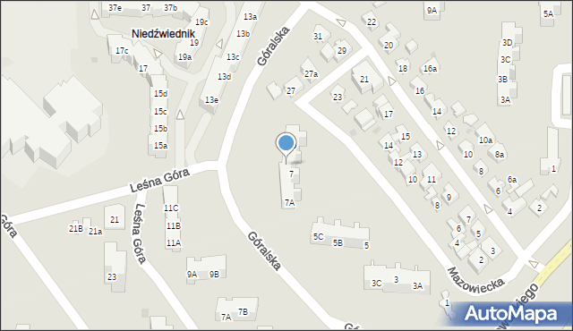 Gdańsk, Mazowiecka, 7C, mapa Gdańska