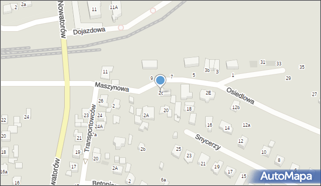 Gdańsk, Maszynowa, 2c, mapa Gdańska