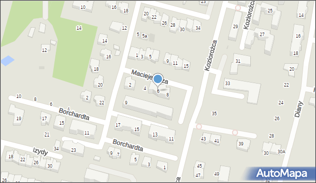 Gdańsk, Maciejewicza Konstantego, kpt., 6, mapa Gdańska