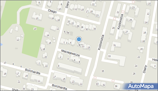 Gdańsk, Maciejewicza Konstantego, kpt., 9, mapa Gdańska