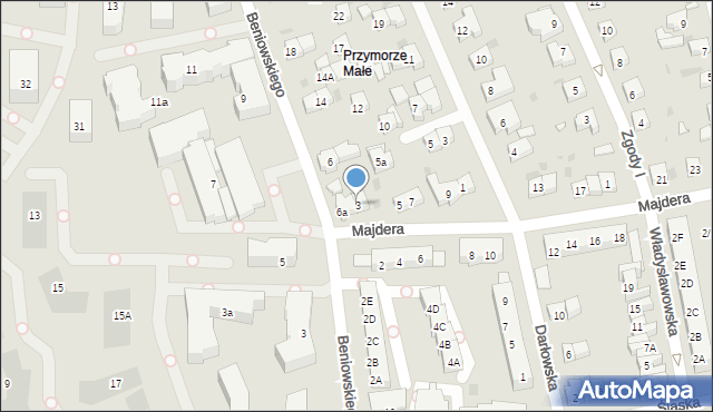 Gdańsk, Majdera Jana, ks., 3, mapa Gdańska